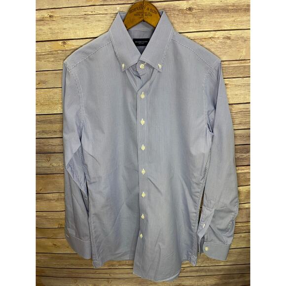 Proper Cloth Shirt Light Blue Check Size Small 19x30 100% Cotton - Picture 1 of 9